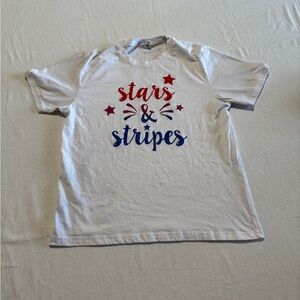 Spirit Holiday Women Size‎ Small Stars & Stripes Graphic T-Shirt